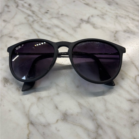 Ray-Ban Accessories - Ray-Ban Black Frame Sunglasses with Dark Purple Lenses
